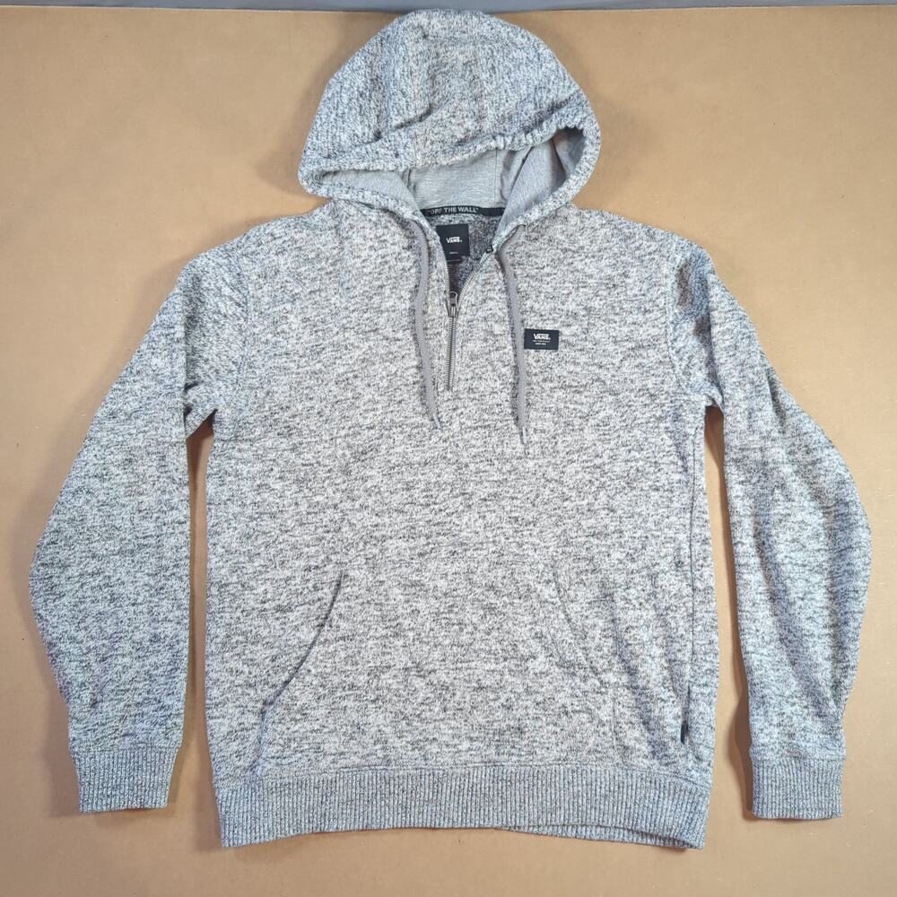 Vans Hoodie Small Gray Heather Pullover Skate Streetwear Fleece